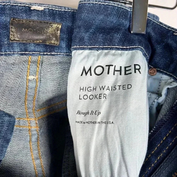 Mother High Waisted Looker Size 30 Jean Women Denim Distressed - Picture 7 of 9